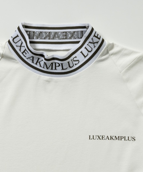 LUXEAKMPLUS(リュクスエイケイエムプラス)の「LUXEAKMPLUS(リュクスエイケイエムプラス)ゴルフ カラーロゴ 半袖モックネックTシャツ(吸湿 / UVカット / 遮熱)(Tシャツ/カットソー・メンズ・ブラック/カーキ/ホワイト・S/M/L/XL/XXL)」の16枚目の写真