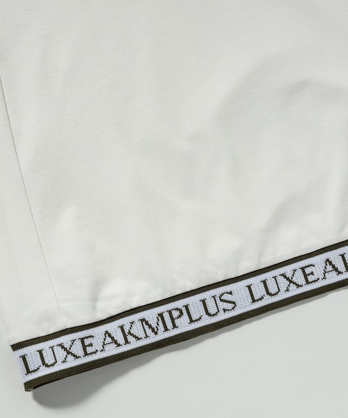 LUXEAKMPLUS(リュクスエイケイエムプラス)の「LUXEAKMPLUS(リュクスエイケイエムプラス)ゴルフ カラーロゴ 半袖モックネックTシャツ(吸湿 / UVカット / 遮熱)(Tシャツ/カットソー・メンズ・ブラック/カーキ/ホワイト・S/M/L/XL/XXL)」の17枚目の写真