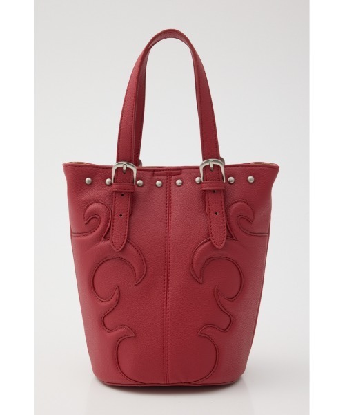 RODEO CROWNS WIDE BOWL（ロデオクラウンズワイドボウル）の「ファイヤーモチーフ バケツバッグ（ショルダーバッグ・レディース・ブラック/ブルー系その他3/レッド・FREE）」の5枚目の写真