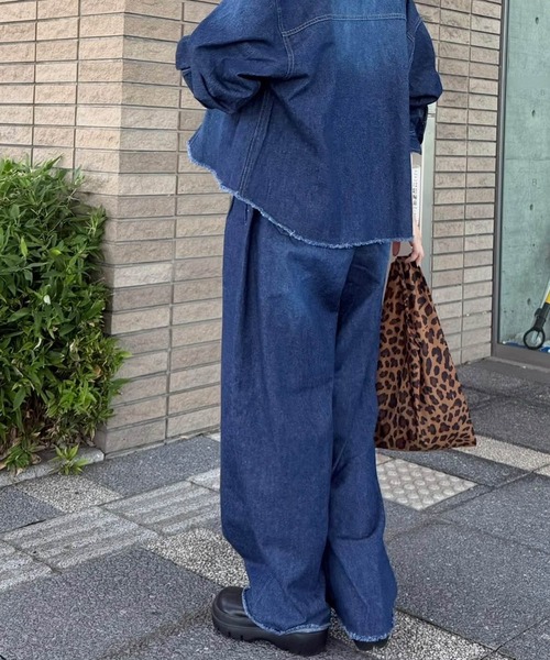 notch.(ノッチ)の「【 notch. by KR 】タックボリュームデニムパンツ(デニムパンツ・レディース・ブルー/ネイビー/ダークネイビー・M/TM)」の18枚目の写真