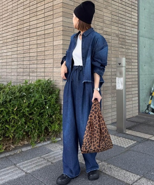 notch.(ノッチ)の「【 notch. by KR 】タックボリュームデニムパンツ(デニムパンツ・レディース・ブルー/ネイビー/ダークネイビー・M/TM)」の19枚目の写真
