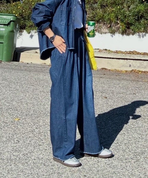 notch.(ノッチ)の「【 notch. by KR 】タックボリュームデニムパンツ(デニムパンツ・レディース・ブルー/ネイビー/ダークネイビー・M/TM)」の20枚目の写真