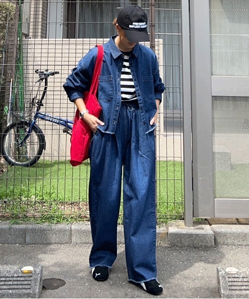 notch.(ノッチ)の「【 notch. by KR 】タックボリュームデニムパンツ(デニムパンツ・レディース・ブルー/ネイビー/ダークネイビー・M/TM)」の18枚目の写真