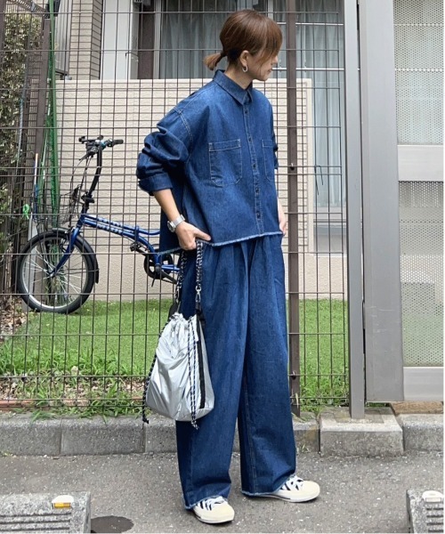 notch. by KR 】タックボリュームデニムパンツ（デニムパンツ）｜notch