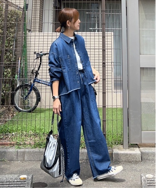 notch.(ノッチ)の「【 notch. by KR 】タックボリュームデニムパンツ(デニムパンツ・レディース・ブルー/ネイビー/ダークネイビー・M/TM)」の14枚目の写真