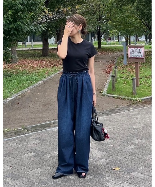 notch.(ノッチ)の「【 notch. by KR 】タックボリュームデニムパンツ(デニムパンツ・レディース・ブルー/ネイビー/ダークネイビー・M/TM)」の14枚目の写真