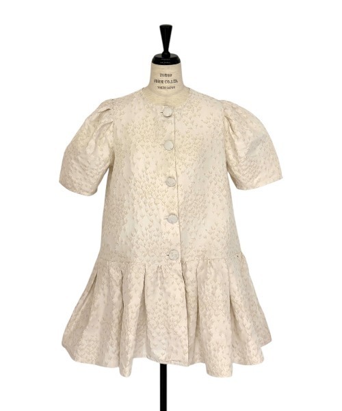 HONEY MI HONEY（ハニーミーハニー）の「taffeta jacquard blouse jacket（ノーカラージャケット・レディース・オフホワイト/ピンク/ブラック・FREE）」の2枚目の写真