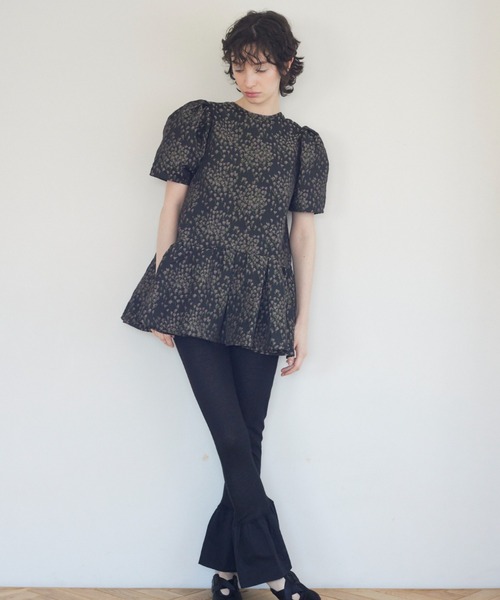 ハニーミーハニー　taffeta jacquard blouse jacket taffeta jacquard blouse jacket