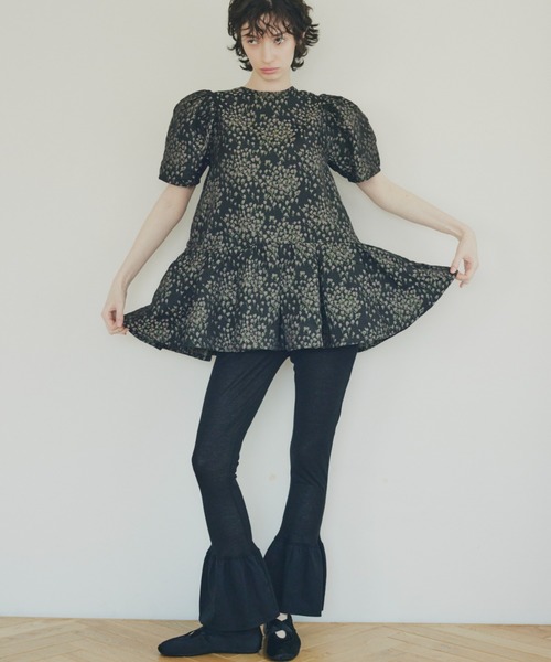 HONEY MI HONEY（ハニーミーハニー）の「taffeta jacquard blouse jacket（ノーカラージャケット・レディース・オフホワイト/ピンク/ブラック・FREE）」の19枚目の写真
