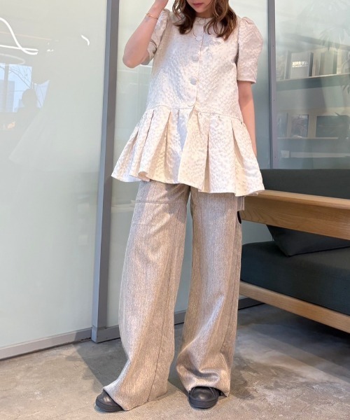ハニーミーハニー　taffeta jacquard blouse jacket HONEY MI HONEY｜taffeta jacquard blouse｜上品小花柄のタフタ
