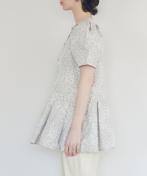 HONEY MI HONEY（ハニーミーハニー）の「taffeta jacquard blouse jacket（ノーカラージャケット・レディース・オフホワイト/ピンク/ブラック・FREE）」の13枚目の写真