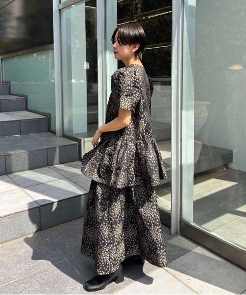 セール】taffeta jacquard blouse jacket（ノーカラージャケット