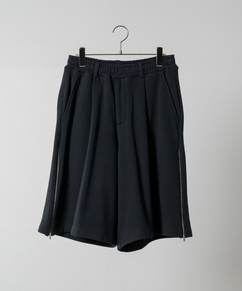 SIDE ZIP SWEAT HALF PANTS/サイドジップスウェットハーフパンツ