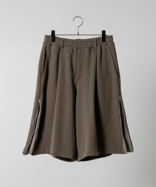 SIDE ZIP SWEAT HALF PANTS/サイドジップスウェットハーフパンツ