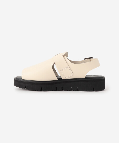 BEAUTIFUL SHOES(ビューティフルシューズ)の「BEAUTIFUL SHOES | オープントゥ サンダル WOMEN(サンダル・レディース・オフホワイト/ブラック・23/23.5/24)」の4枚目の写真