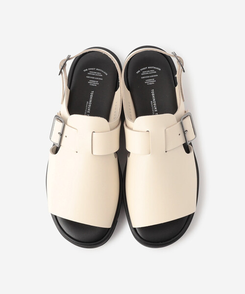 BEAUTIFUL SHOES(ビューティフルシューズ)の「BEAUTIFUL SHOES | オープントゥ サンダル WOMEN(サンダル・レディース・オフホワイト/ブラック・23/23.5/24)」の10枚目の写真