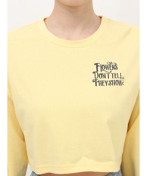 EVRIS(エヴリス)の「クロップドグラフィックロンT(Tシャツ/カットソー・レディース・ホワイト/ブラック/イエロー・FREE)」の19枚目の写真