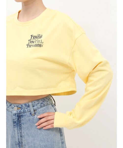 EVRIS(エヴリス)の「クロップドグラフィックロンT(Tシャツ/カットソー・レディース・ホワイト/ブラック/イエロー・FREE)」の20枚目の写真