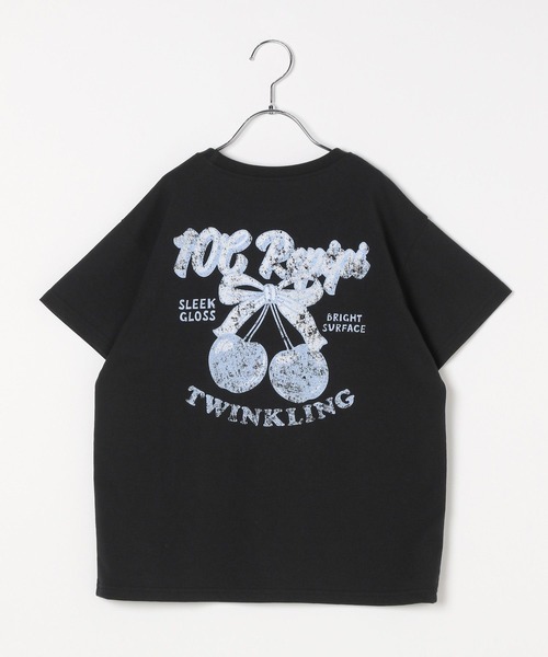 10C REPIPI（ジューシーレピピ）の「【10C REPIPI】チョベリグルーズT（Tシャツ/カットソー・キッズ・サックスブルー/ブラック/ホワイト/グレー/ピンク・130cm/120cm/110cm）」の2枚目の写真