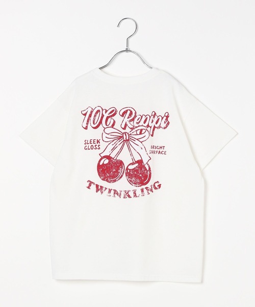 10C REPIPI（ジューシーレピピ）の「【10C REPIPI】チョベリグルーズT（Tシャツ/カットソー・キッズ・サックスブルー/ブラック/ホワイト/グレー/ピンク・130cm/120cm/110cm）」の9枚目の写真