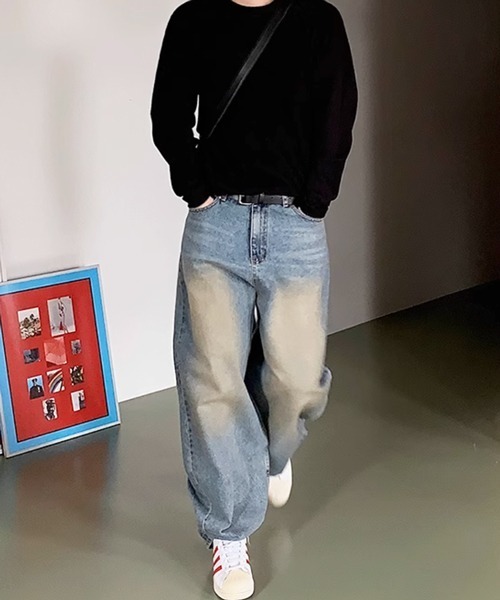 NOWLE(ノウル)の「【NOWLE】ヴィンテージライク ワイドデニムパンツ(デニムパンツ・メンズ・ライトブルー・MEDIUM/LARGE/X-LARGE)」の15枚目の写真