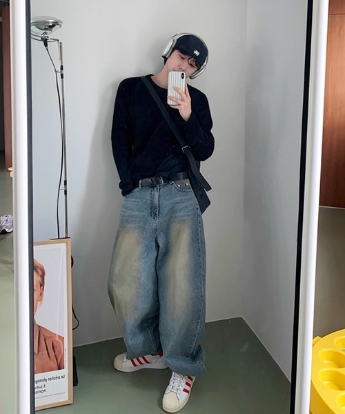 NOWLE(ノウル)の「【NOWLE】ヴィンテージライク ワイドデニムパンツ(デニムパンツ・メンズ・ライトブルー・MEDIUM/LARGE/X-LARGE)」の17枚目の写真