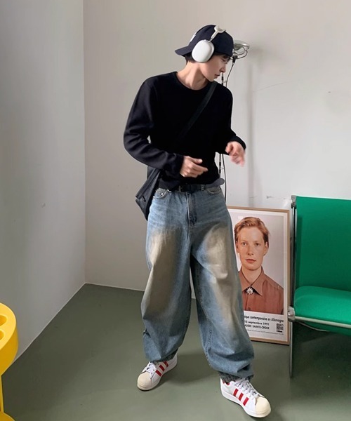 NOWLE(ノウル)の「【NOWLE】ヴィンテージライク ワイドデニムパンツ(デニムパンツ・メンズ・ライトブルー・MEDIUM/LARGE/X-LARGE)」の18枚目の写真