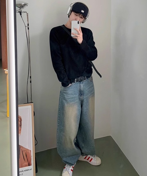 NOWLE(ノウル)の「【NOWLE】ヴィンテージライク ワイドデニムパンツ(デニムパンツ・メンズ・ライトブルー・MEDIUM/LARGE/X-LARGE)」の21枚目の写真