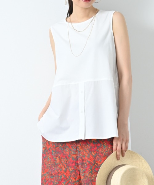 セール】裾シャツテールタンクトップ（タンクトップ）｜aunt lily