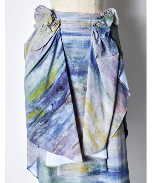 RUMCHE(ラムシェ)の「"SEIUN" Original Paint Ruffle Skirt / "SEIUN" オリジナルペイントラッフルスカート(スカート・レディース・ブルー系その他・FREE)」の8枚目の写真
