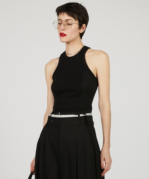 PRANK PROJECT（プランクプロジェクト）の「サイドシアーダブルフェイスタンク / Side Sheer Double Face Tank（タンクトップ・レディース・ホワイト/ブラック・FREE）」の12枚目の写真