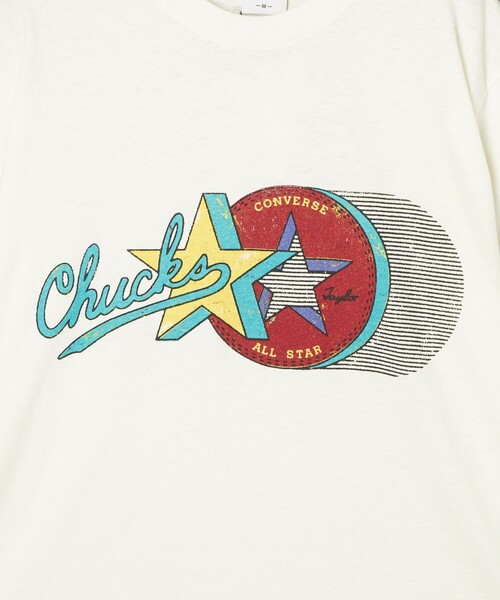CONVERSE（コンバース）の「CONVERSE スラブ天竺半袖Tシャツ（Tシャツ/カットソー・レディース・オフホワイト/レッド・FREE）」の17枚目の写真