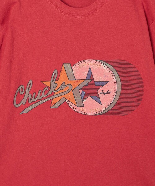 CONVERSE（コンバース）の「CONVERSE スラブ天竺半袖Tシャツ（Tシャツ/カットソー・レディース・オフホワイト/レッド・FREE）」の21枚目の写真