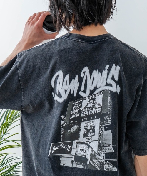 BEN DAVIS(ベンデイビス)の「【BEN DAVIS/ベンデイビス】パウダーブリーチ加工 Tシャツ 半袖 クルーネック オーバーサイズ(Tシャツ/カットソー・メンズ・ブラック系その他2/グリーン系その他/ブルー系その他2/ブラック系その他/ブラック系その他3/ブラウン系その他3/ブラック系その他4・X-LARGE/MEDIUM/LARGE/SMALL)」の3枚目の写真