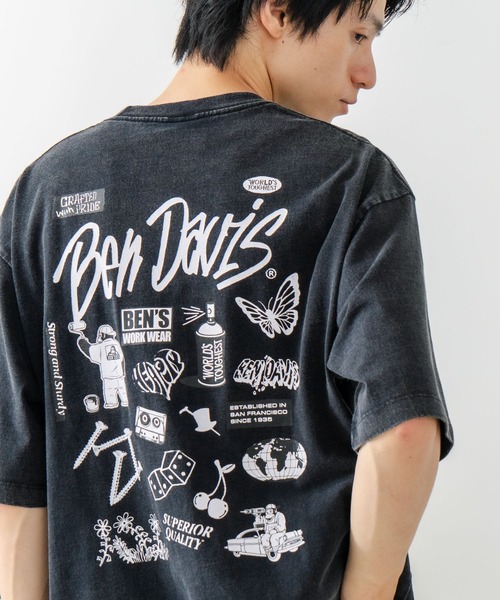 BEN DAVIS(ベンデイビス)の「【BEN DAVIS/ベンデイビス】パウダーブリーチ加工 Tシャツ 半袖 クルーネック オーバーサイズ(Tシャツ/カットソー・メンズ・ブラック系その他2/グリーン系その他/ブルー系その他2/ブラック系その他/ブラック系その他3/ブラウン系その他3/ブラック系その他4・X-LARGE/MEDIUM/LARGE/SMALL)」の4枚目の写真
