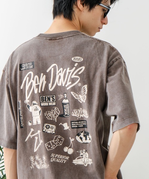 BEN DAVIS(ベンデイビス)の「【BEN DAVIS/ベンデイビス】パウダーブリーチ加工 Tシャツ 半袖 クルーネック オーバーサイズ(Tシャツ/カットソー・メンズ・ブラック系その他2/グリーン系その他/ブルー系その他2/ブラック系その他/ブラック系その他3/ブラウン系その他3/ブラック系その他4・X-LARGE/MEDIUM/LARGE/SMALL)」の6枚目の写真