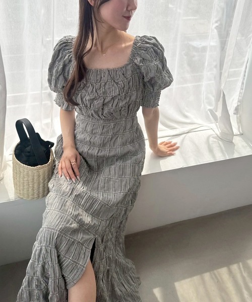 one after another NICE CLAUP（ワンアフターアナザーナイスクラップ）の「バックリボンワンピース/WEB限定アイテム/リバイバル/WEB限定商品（ワンピース・レディース・アイボリー/ブラック/ブラック系その他/ブラウン/ラベンダー・FREE）」の4枚目の写真