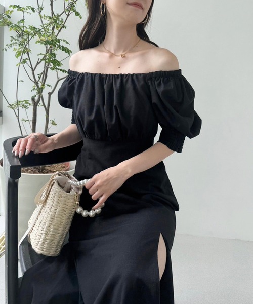 one after another NICE CLAUP（ワンアフターアナザーナイスクラップ）の「バックリボンワンピース/WEB限定アイテム/リバイバル/WEB限定商品（ワンピース・レディース・アイボリー/ブラック/ブラック系その他/ブラウン/ラベンダー・FREE）」の15枚目の写真