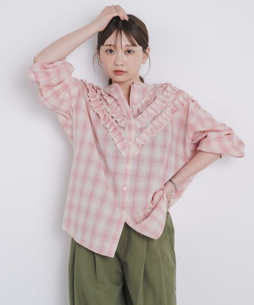フィービーファイロ期Chloé 2000年代 ヴィンテージフローラル柄ブラウス セール】Front frills shirts（シャツ/ブラウス）｜kivi（キヴィ