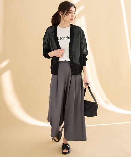 LMCカーディガン CELFORD×P.J. REDOUTEコラボ】 モチーフカーディガン
