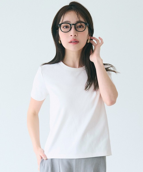 coca（coca）（コカ）の「EASYTECHクルーネックTシャツ（Tシャツ/カットソー・レディース・ライトブルー/ブラック/ライトピンク/ライトベージュ/ホワイト/チャコール・S/M/L）」の2枚目の写真