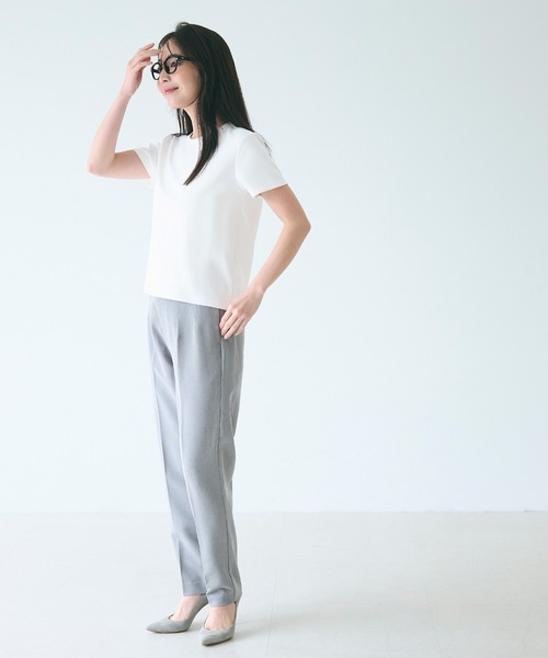 coca（coca）（コカ）の「EASYTECHクルーネックTシャツ（Tシャツ/カットソー・レディース・ライトブルー/ブラック/ライトピンク/ライトベージュ/ホワイト/チャコール・S/M/L）」の9枚目の写真