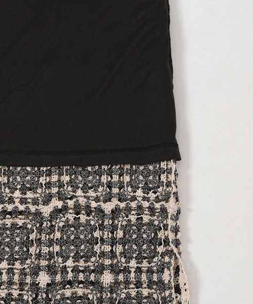 mysty woman（ミスティウーマン）の「［追加1］クロシェロングノースリーブワンピース  491357（ワンピース・レディース・ブラック/その他/アイボリー・FREE）」の7枚目の写真