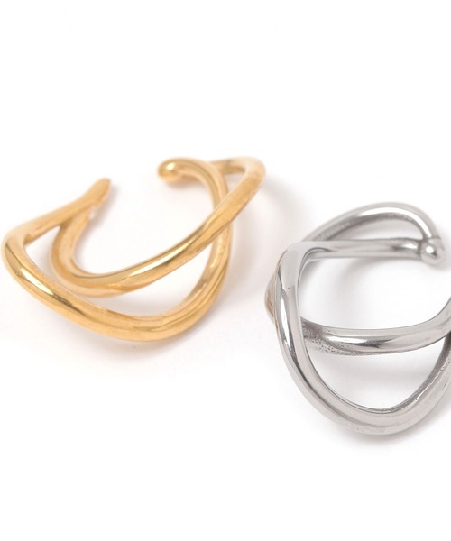 studio CLIP（スタディオクリップ）の「【daily CLIP】2連ねじりステンレスイヤーカフ（イヤーカフ・レディース・その他1/その他2・FREE）」の4枚目の写真