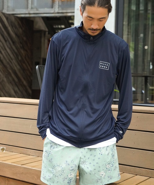 セール】BILLABONG メンズ RASH ZIP THRU ジップラッシュガード