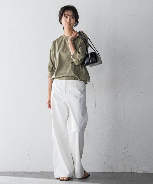メイソングレイ MAYSON GREY カットソー セール】 【WEB限定】ゆるボーダーロングTシャツ （カットソー
