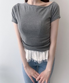 maison special トリプルレイヤードタンクトップ ブルー Triple Layered Tank Top/トリプルレイヤードタンクトップ