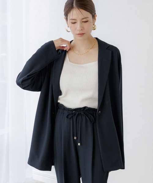 Elura（エルーラ）の「サラサラリラクシージャケット/321604（その他アウター・レディース・オフホワイト/ネイビー/ブラック/ダークブラウン/ホワイト・FREE）」の5枚目の写真