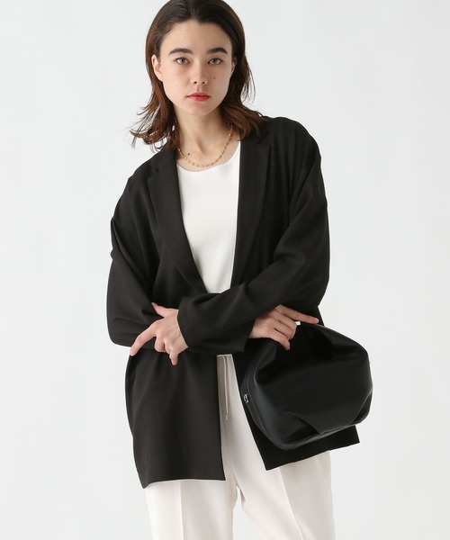 Elura（エルーラ）の「サラサラリラクシージャケット/321604（その他アウター・レディース・オフホワイト/ネイビー/ブラック/ダークブラウン/ホワイト・FREE）」の4枚目の写真