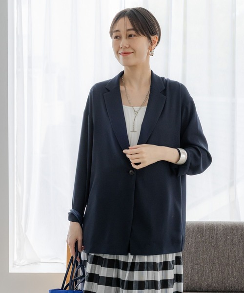 Elura（エルーラ）の「サラサラリラクシージャケット/321604（その他アウター・レディース・オフホワイト/ネイビー/ブラック/ダークブラウン/ホワイト・FREE）」の9枚目の写真